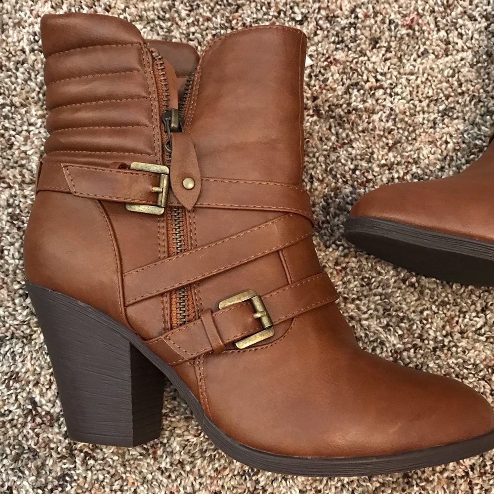 Taupe Rust Booties- Size 9 - A.X.N.Y